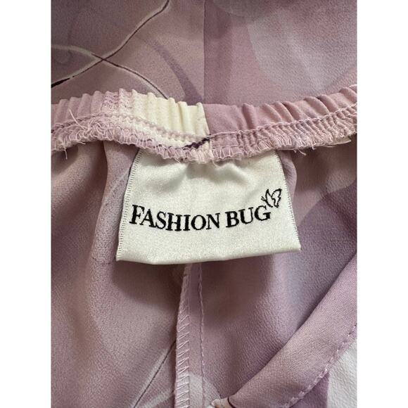 Y2K 90s Vintage Light Purple Floral Midi Skirt Size Small Medium Fashion Bug - Picture 4 of 4